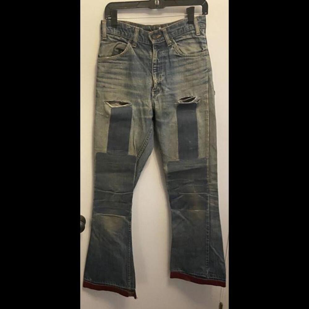 Vintage 70s  Levis 28 X 30 Bell Bottom Orange Tab Talon Low Rise Flare Custom*